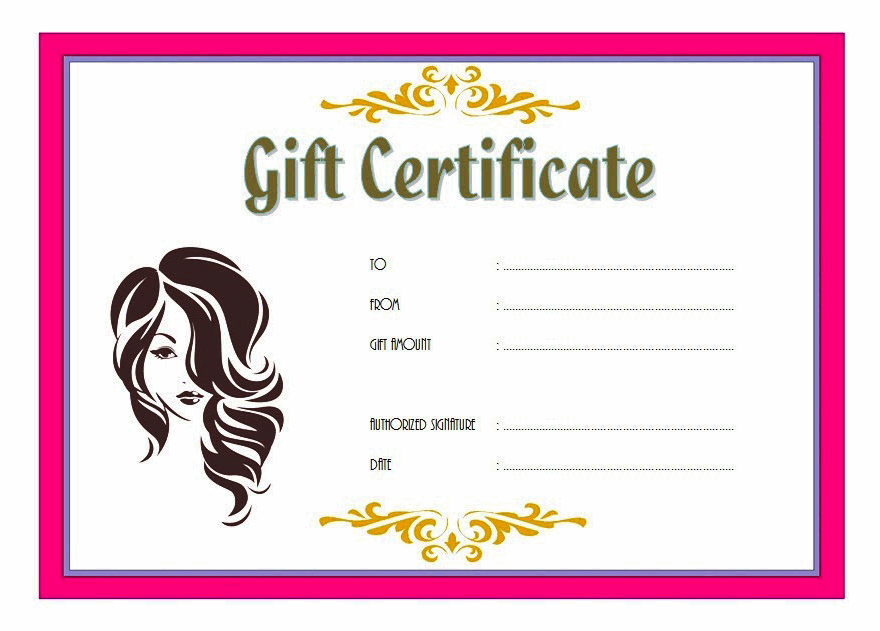 Printable Gift Certificates For Hair Salon