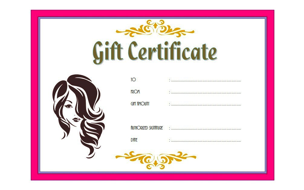 Printable Gift Certificates For Hair Salon