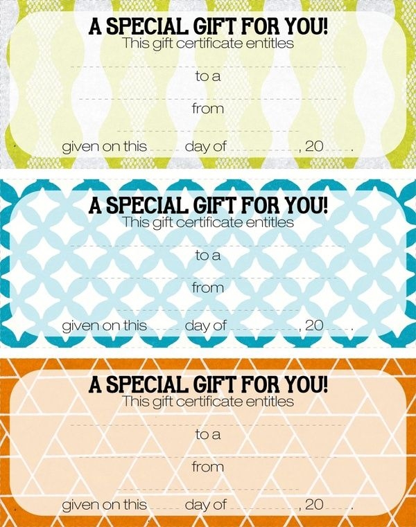 Cute Prize Gift Certificates Printable Cute Prize Gift Certificates Printable