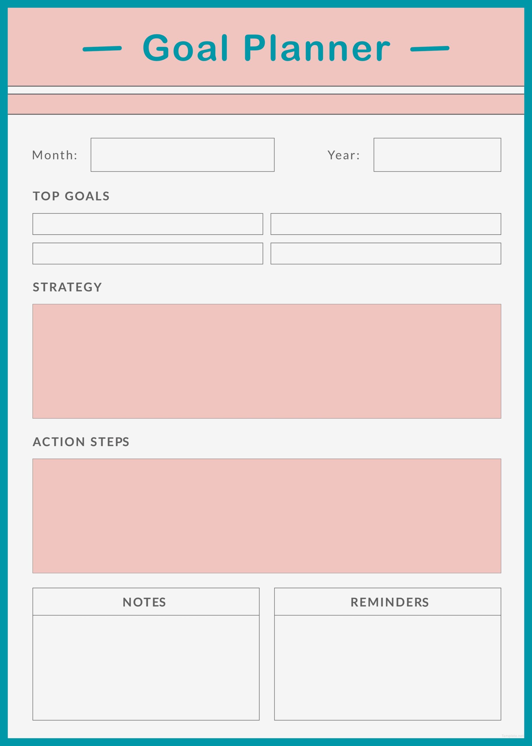 Printable Goal Planner Templates