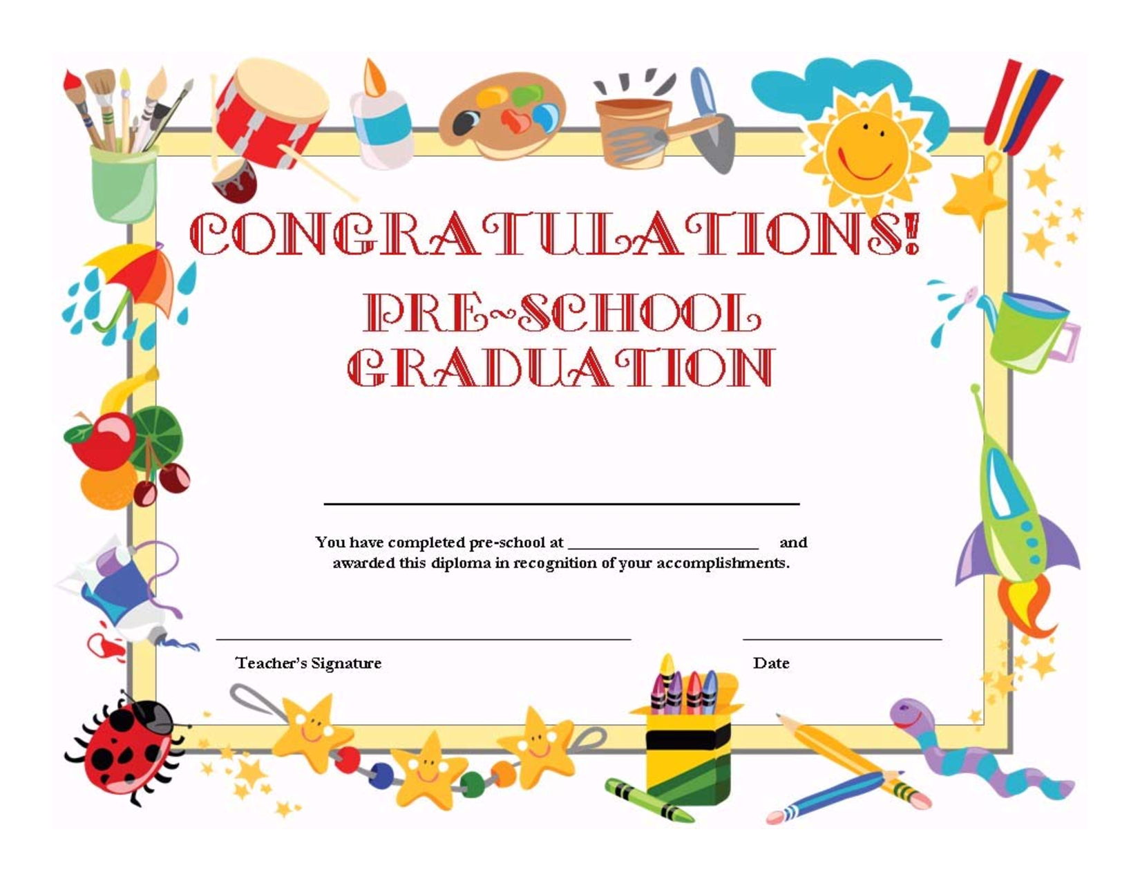 Printable Graduation Certificates
