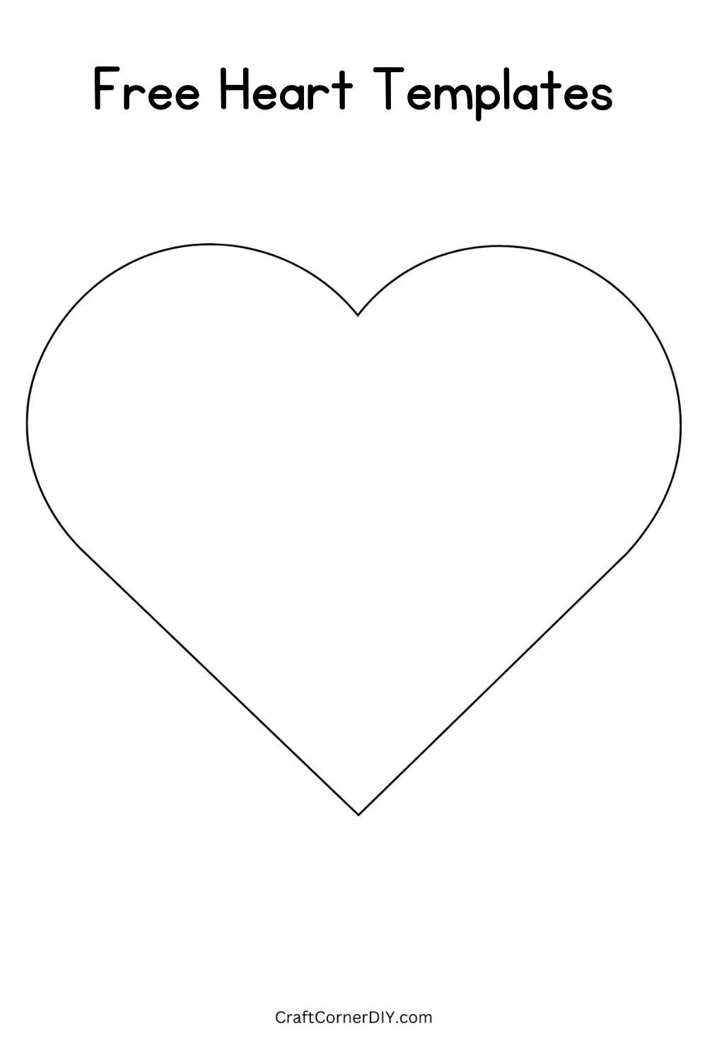 Printable Heart Template For 85 X 11