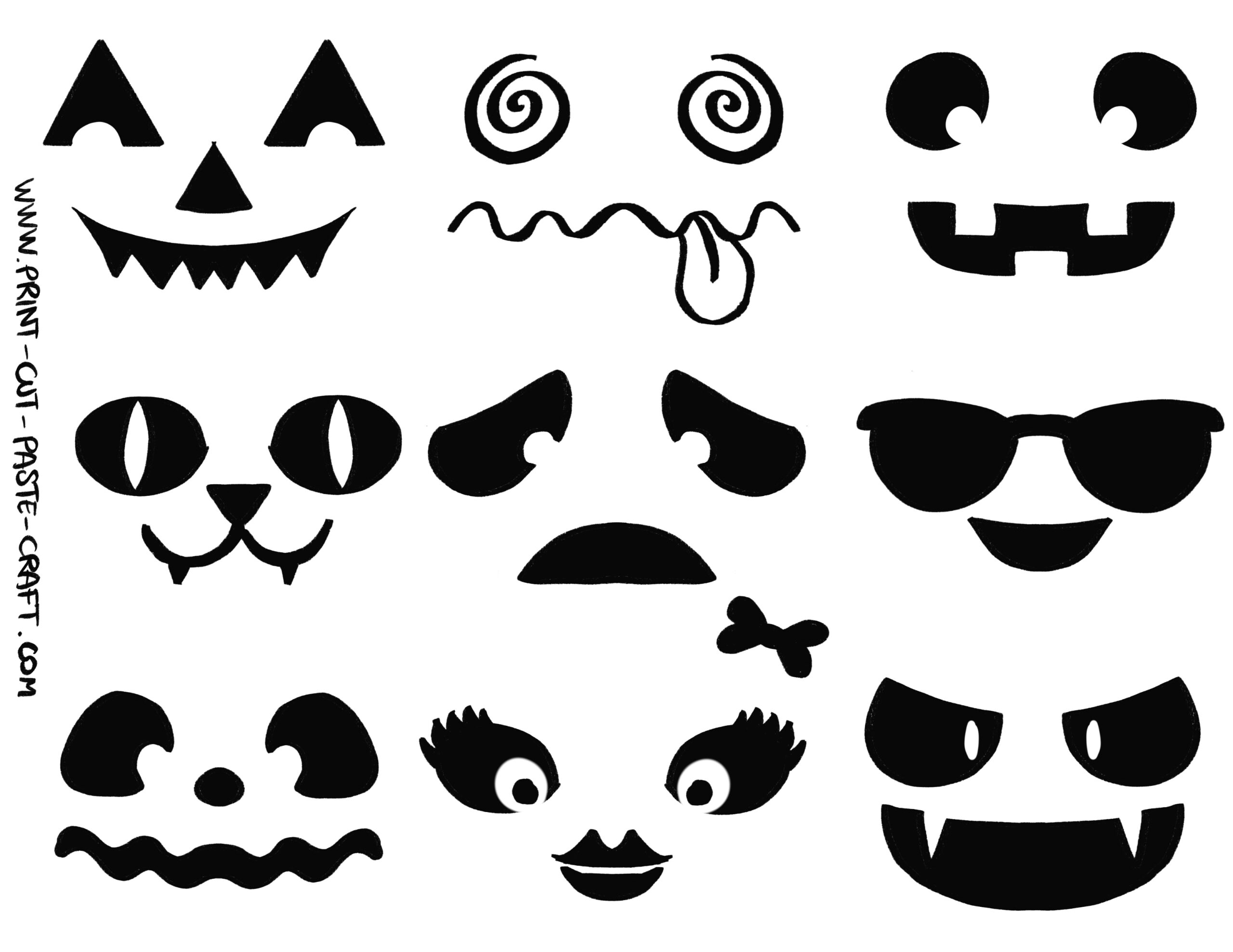 Free Printable Pumpkin Face Templates