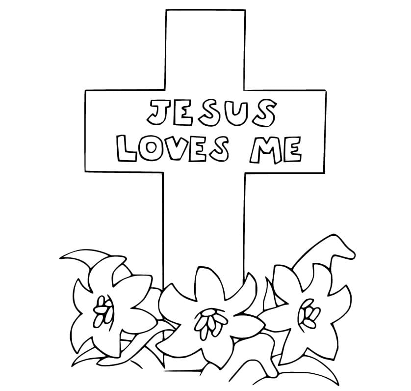 Free Printable Coloring Pages Jesus Loves Me