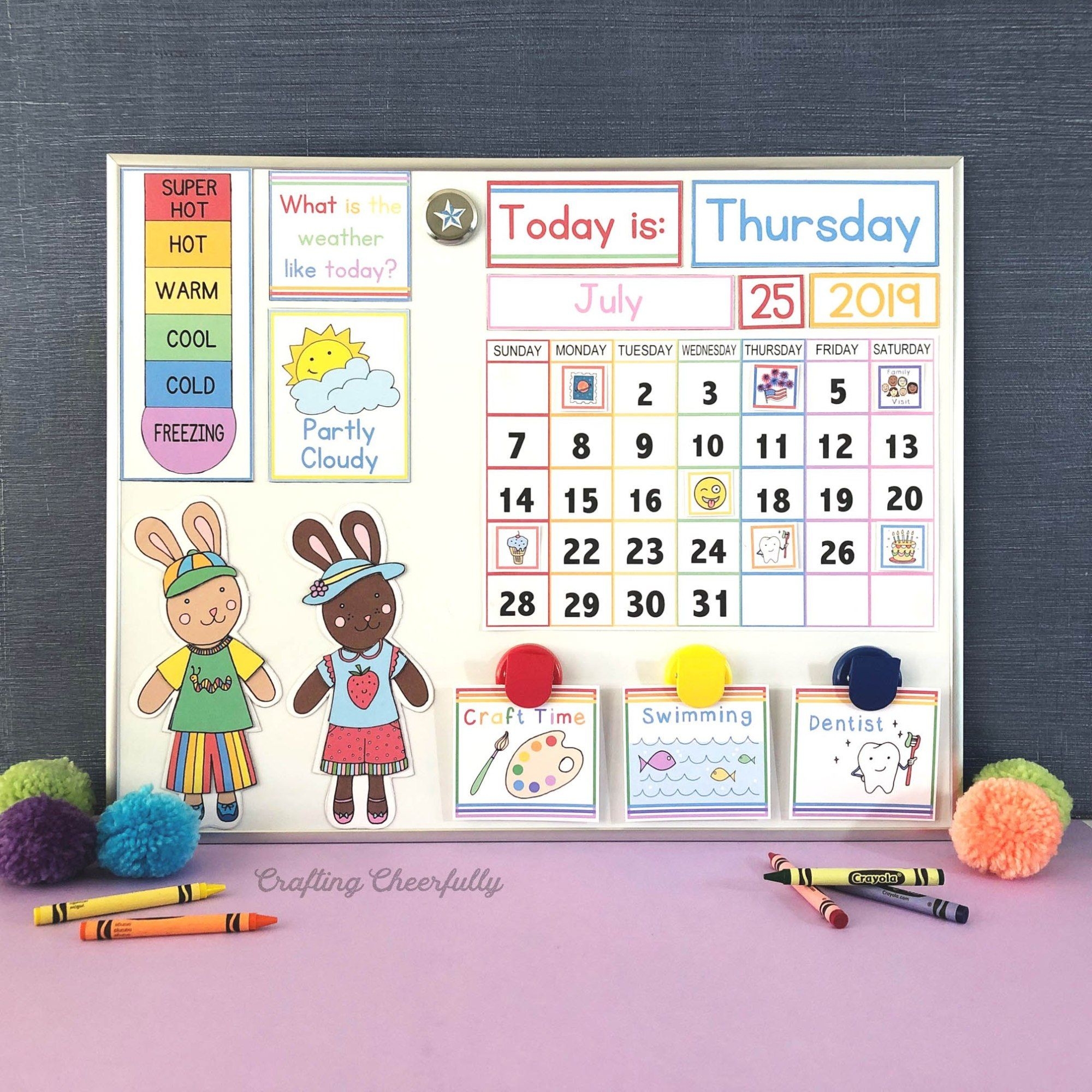 Printable Kids Calendar Printable Yearly Calendar