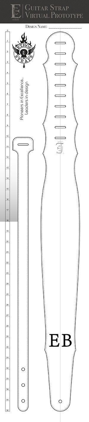 Printable Leather Guitar Strap Pattern