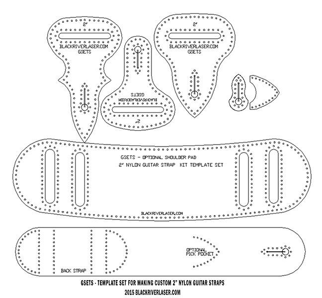 Printable Leather Guitar Strap Pattern