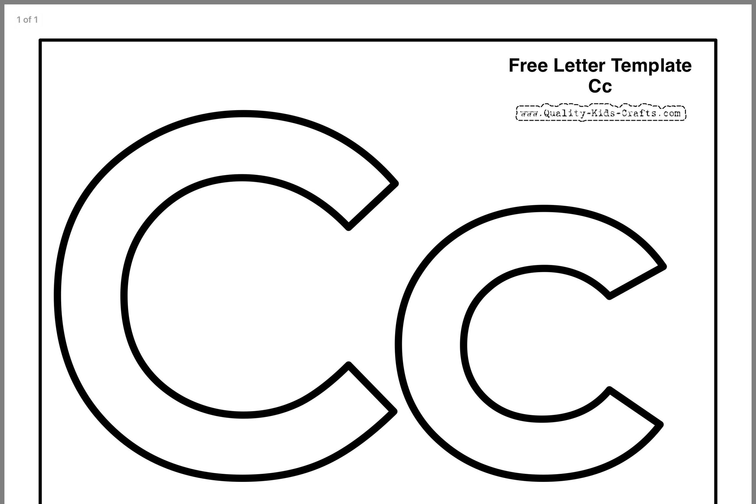 Printable Letter C Template