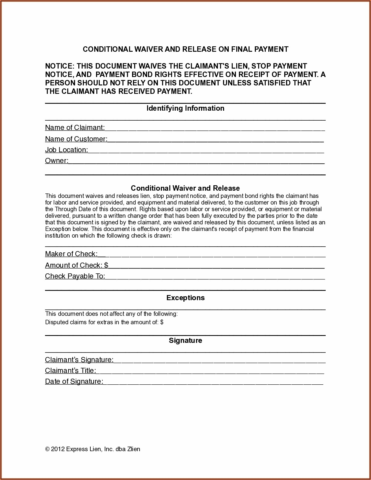 Printable Lien Forms For Mobile Homes In Kentucky Printable Forms 