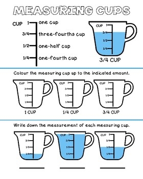 Free Printable Measuring Cup Worksheets
