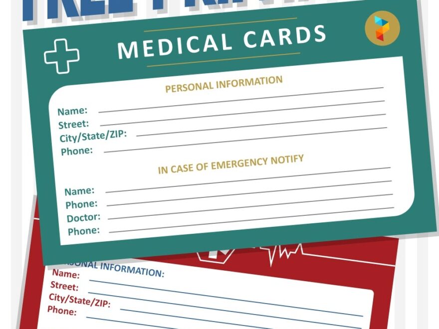 Printable Medical Card