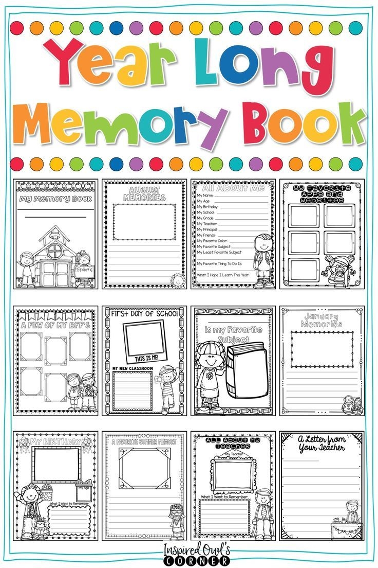 Printable Memory Book Pages