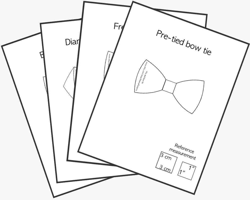 Printable Mens Bow Tie Pattern