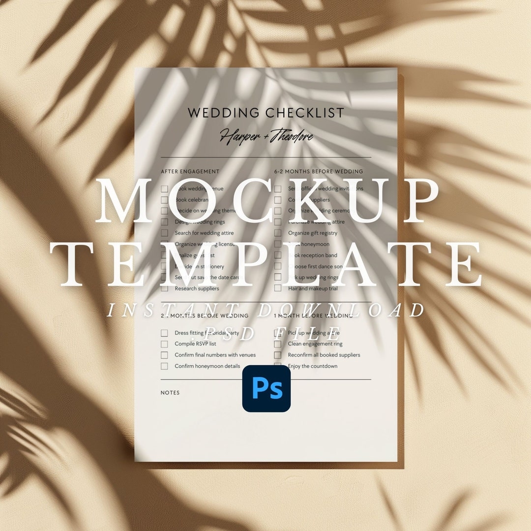 Printable Mockup Template Etsy Listing Template Workbook Mockup 