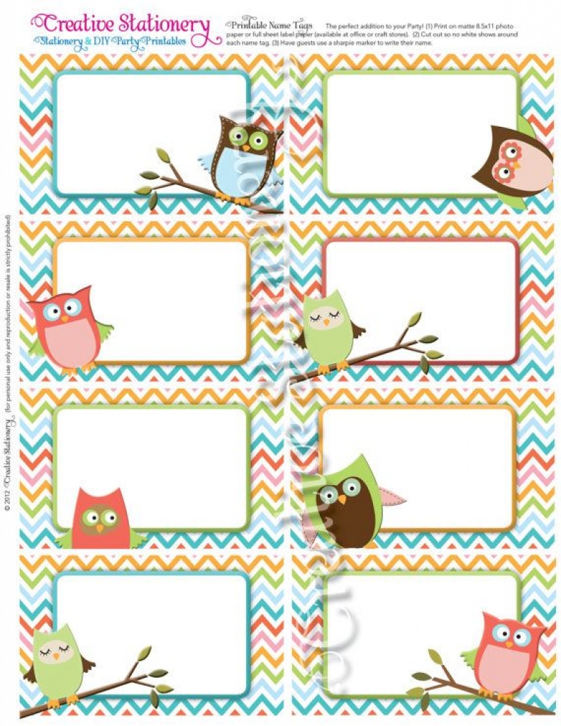 Free Printable Preschool Name Tags For Cubbies