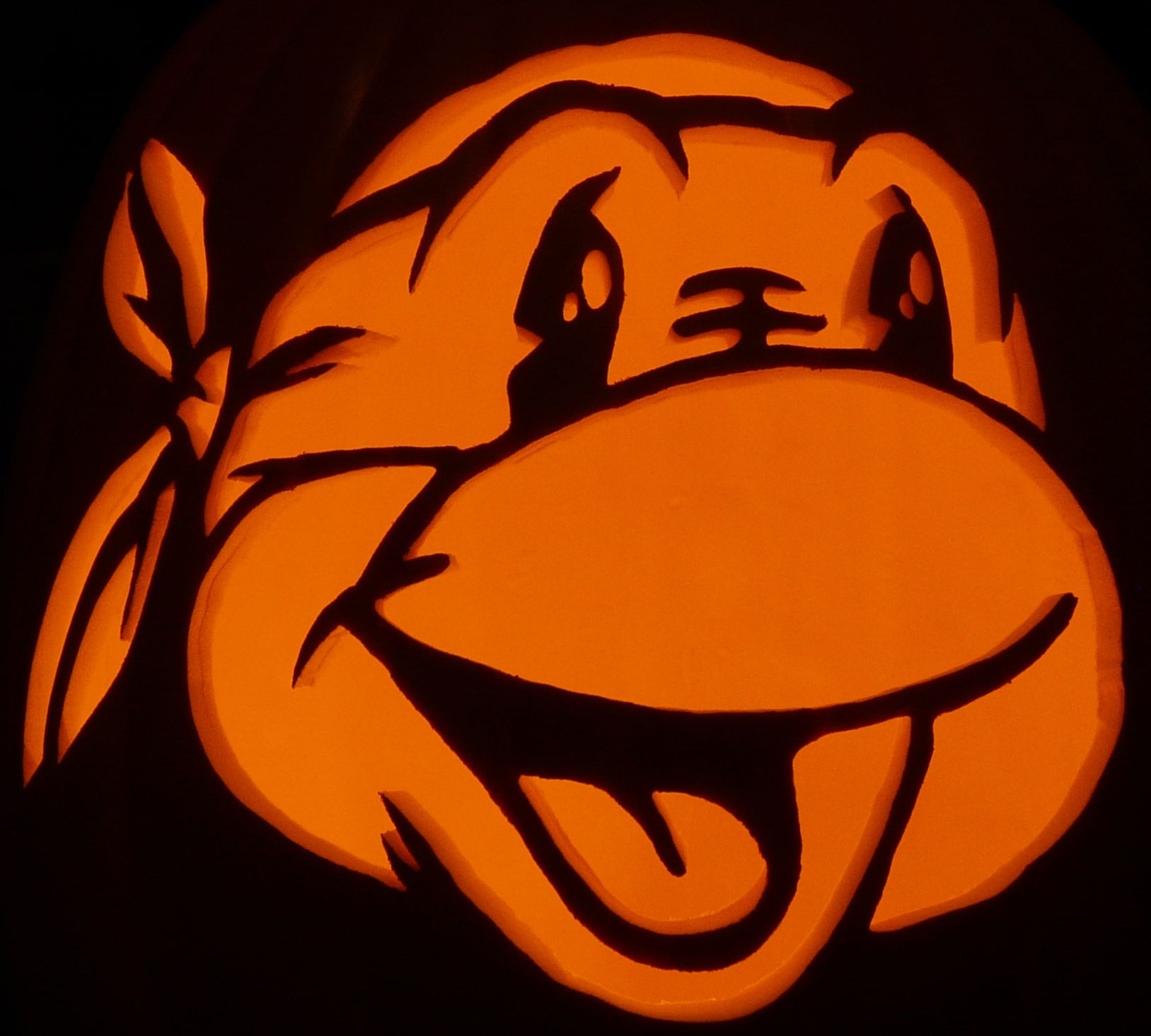 Printable Ninja Turtle Pumpkin Stencil