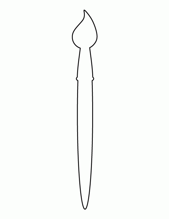 Printable Paint Brush Template