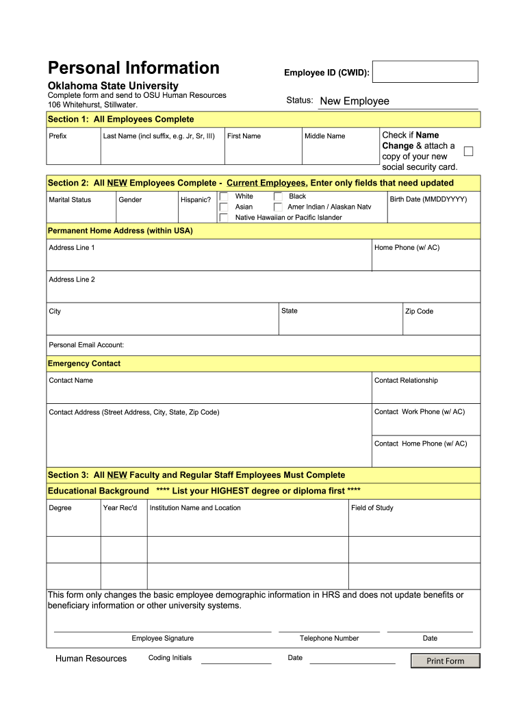 Printable Personal Information Sign Up Sheet Form Printable Forms 