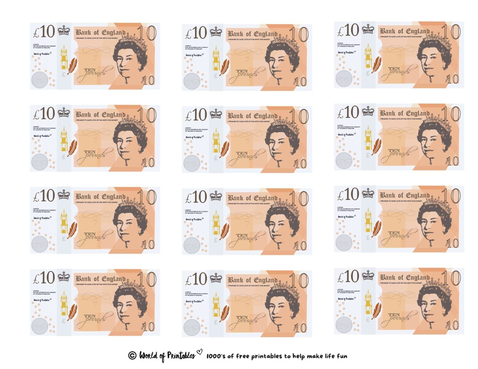 Printable Play Money Play Learn World Of Printables