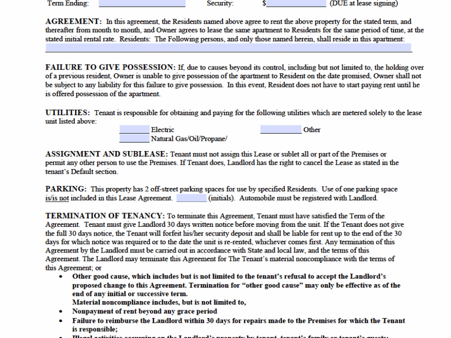 Printable Rental Agreement Ny State Lease Form Printable Forms Free