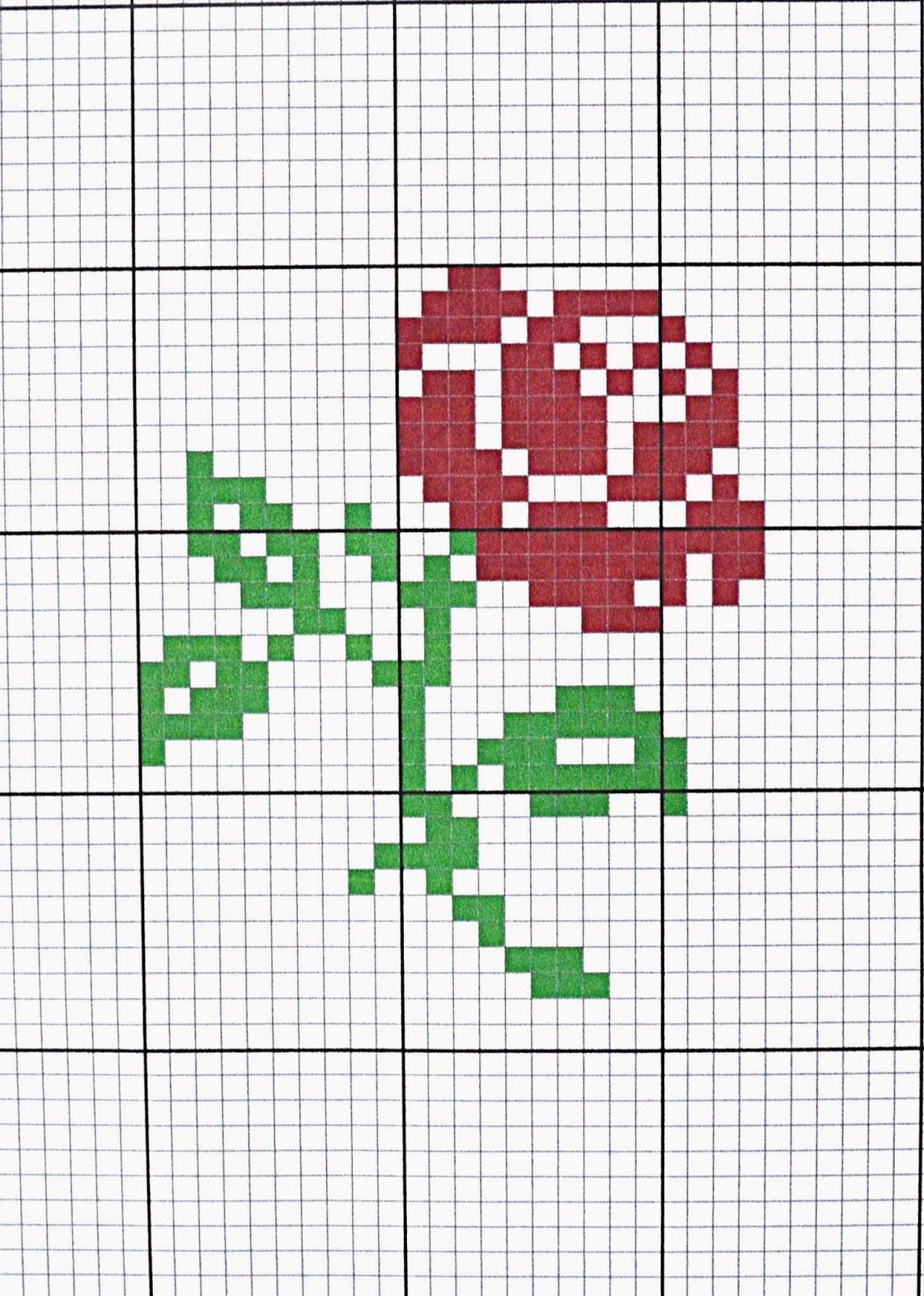 Printable Rose Cross Stitch Pattern Printable Calendars AT A GLANCE