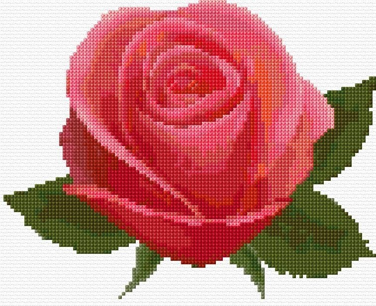Printable Rose Cross Stitch Pattern Printable Calendars AT A GLANCE