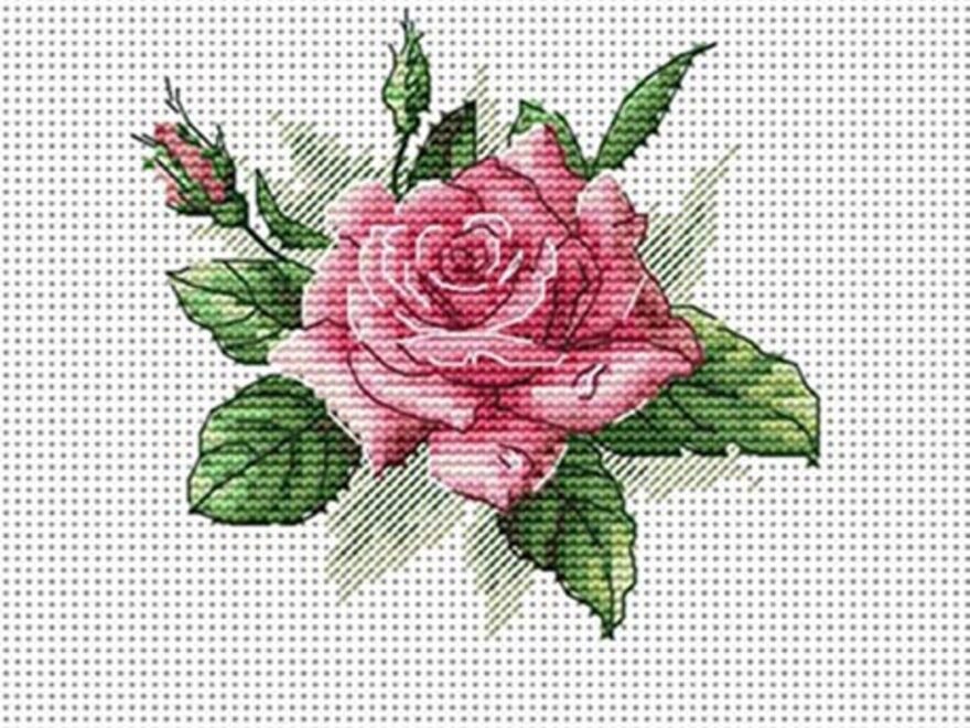 Printable Rose Cross Stitch Pattern Printable Calendars AT A GLANCE