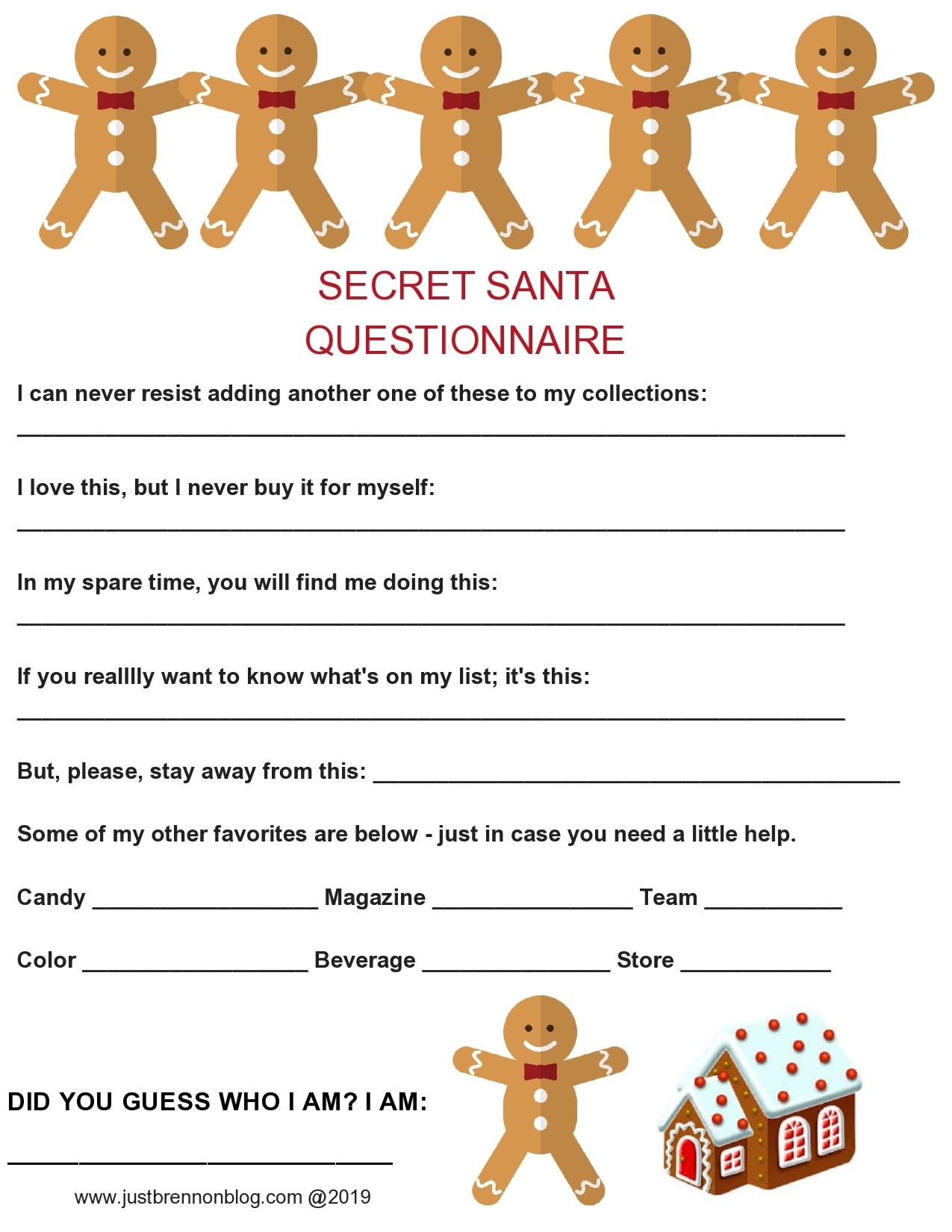 Printable Secret Santa Template Free Printable Templates