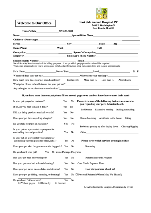 Printable Service Animal Paperwork
