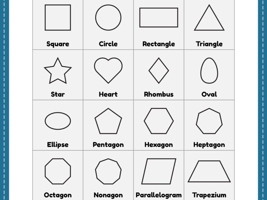 Printable Shapes Worksheets