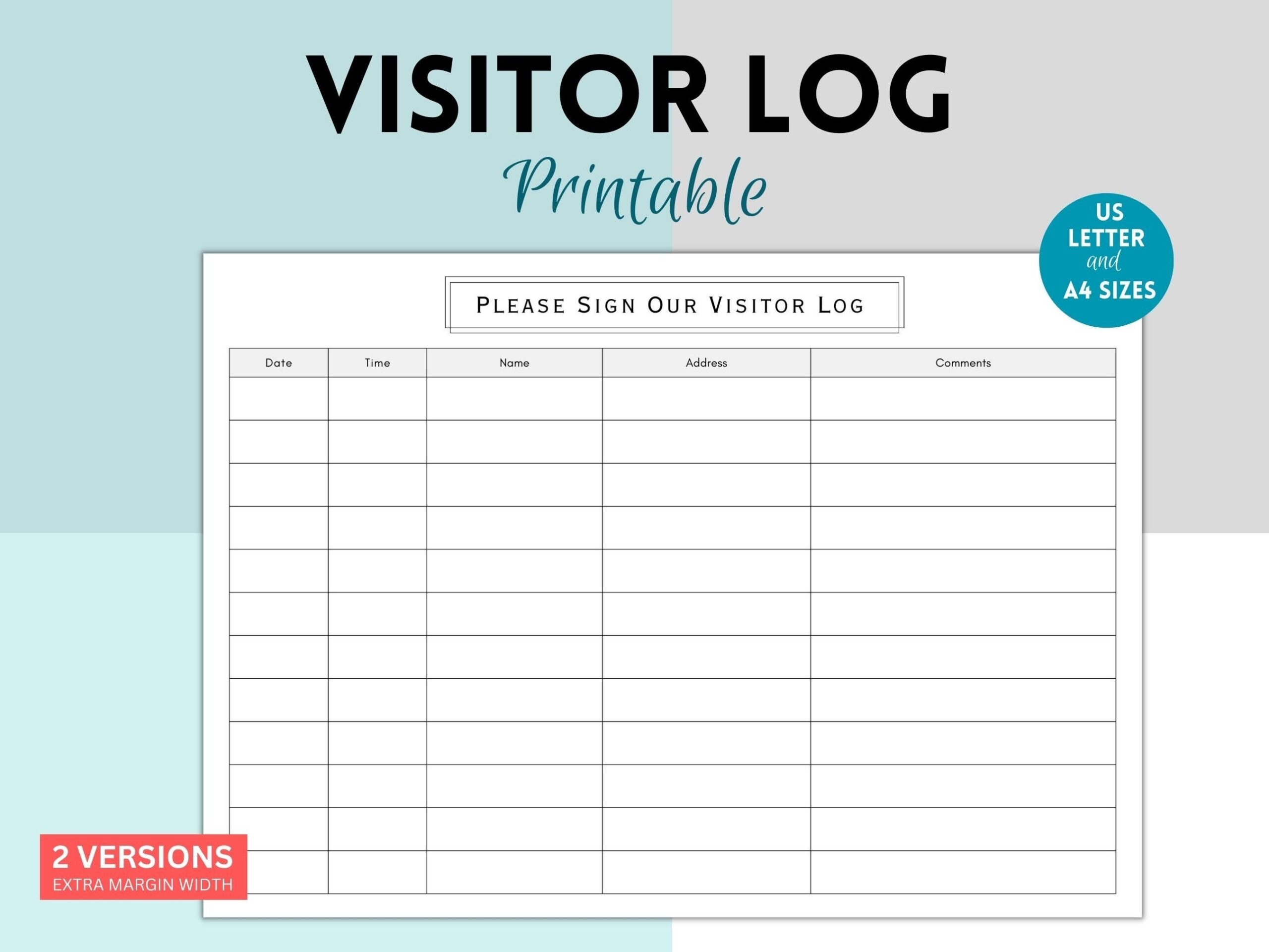 Free Printable Visitor Check In Sign