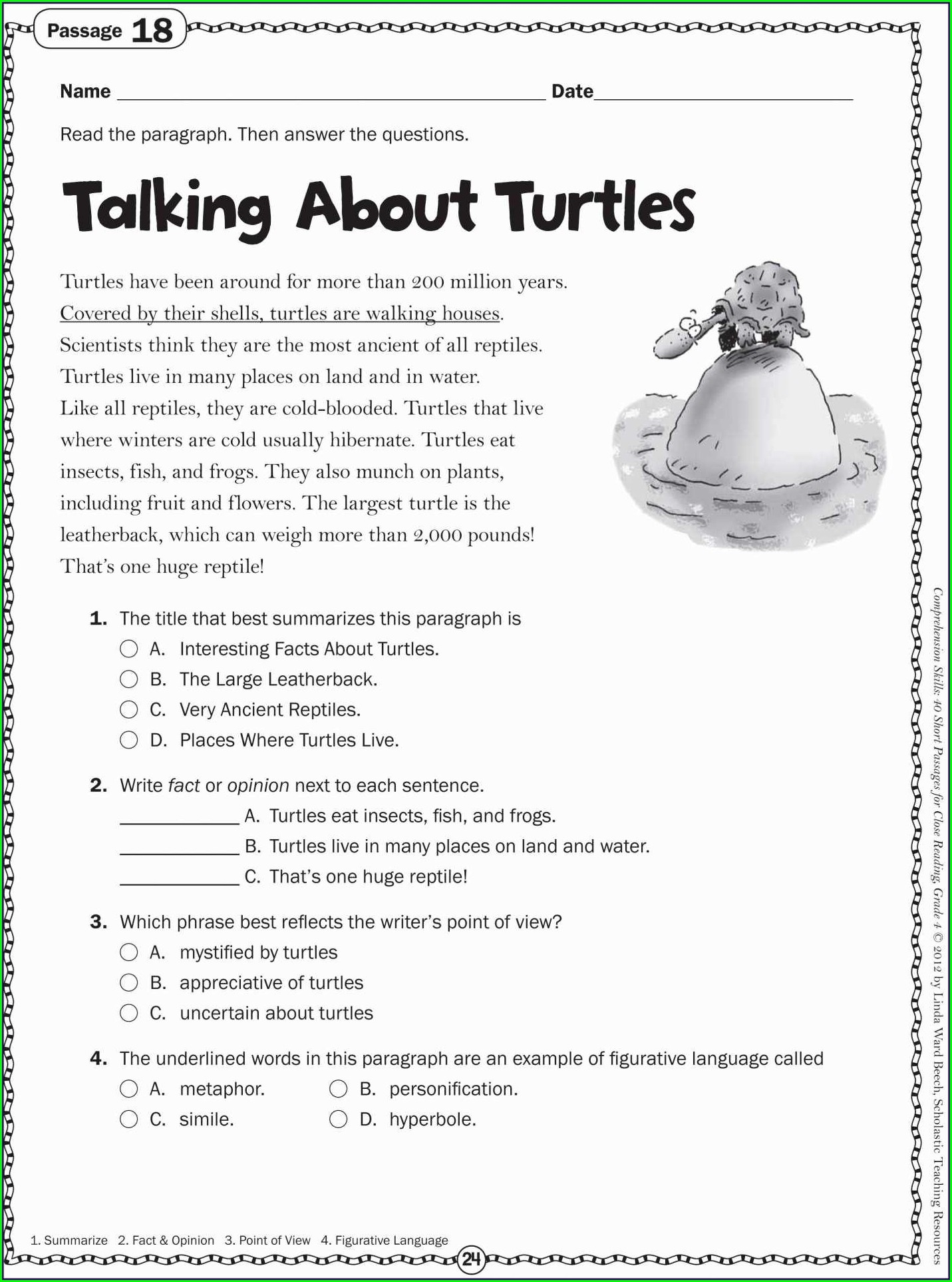 Printable Worksheets For 2Nd Grade Reading Comprehension