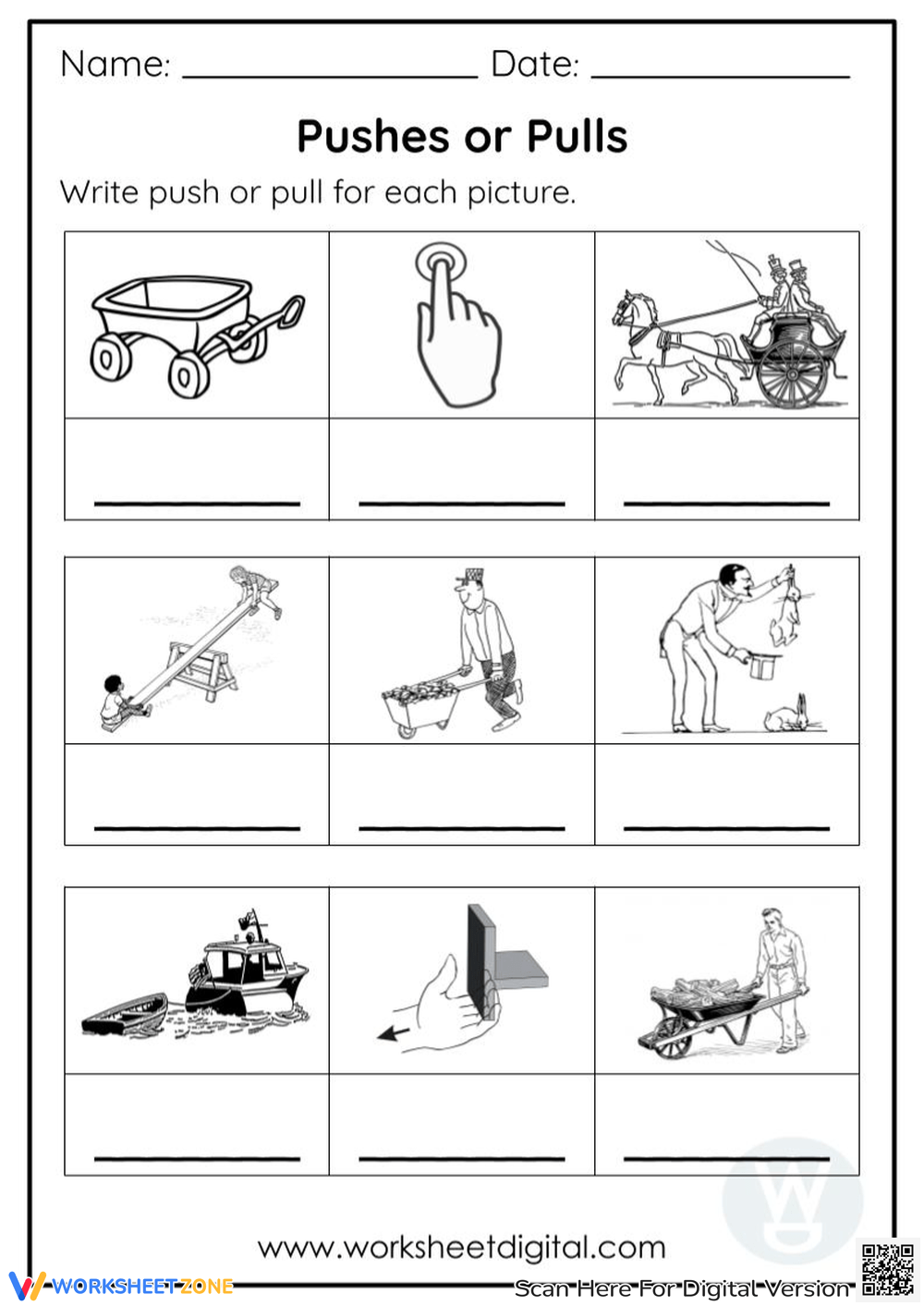Push Or Pull Worksheet