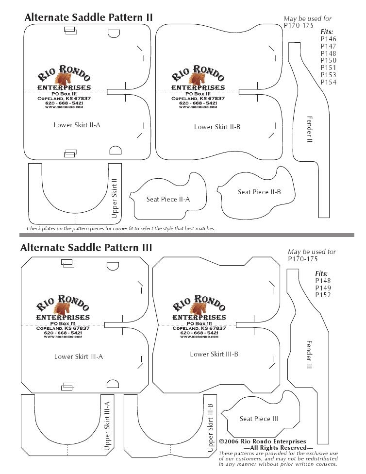 Saddle Cloth Sewing Pattern SullivanMyron