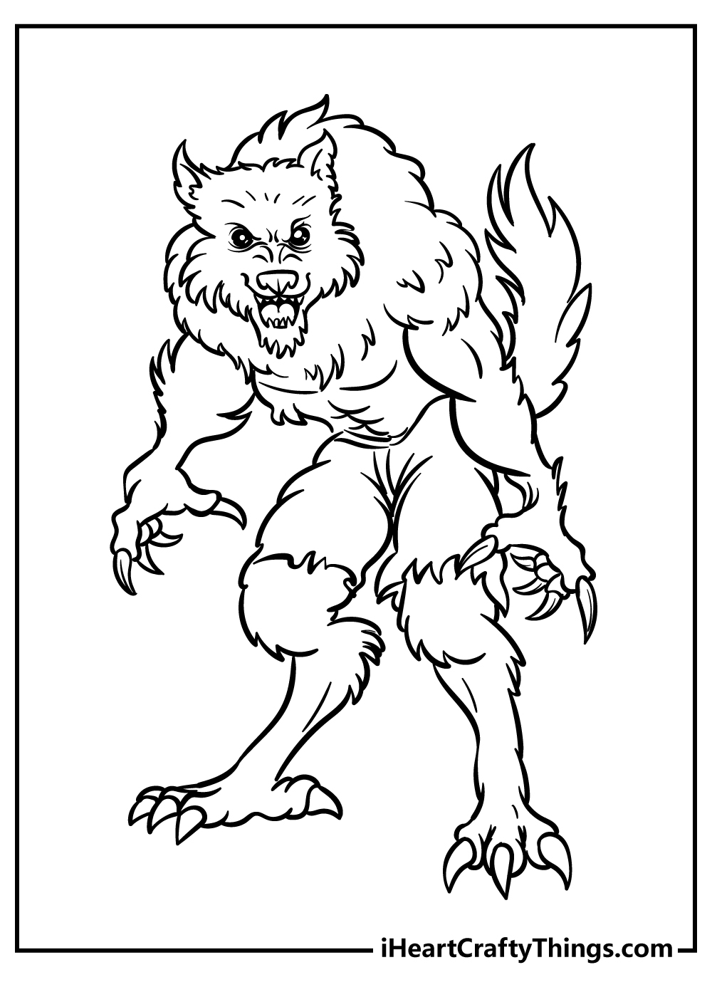 Scary Werewolf Coloring Page Free Printable Coloring Pages Images And 