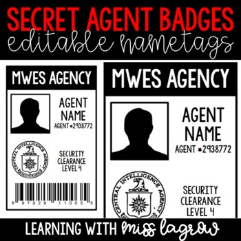 Secret Agent Badge Printable