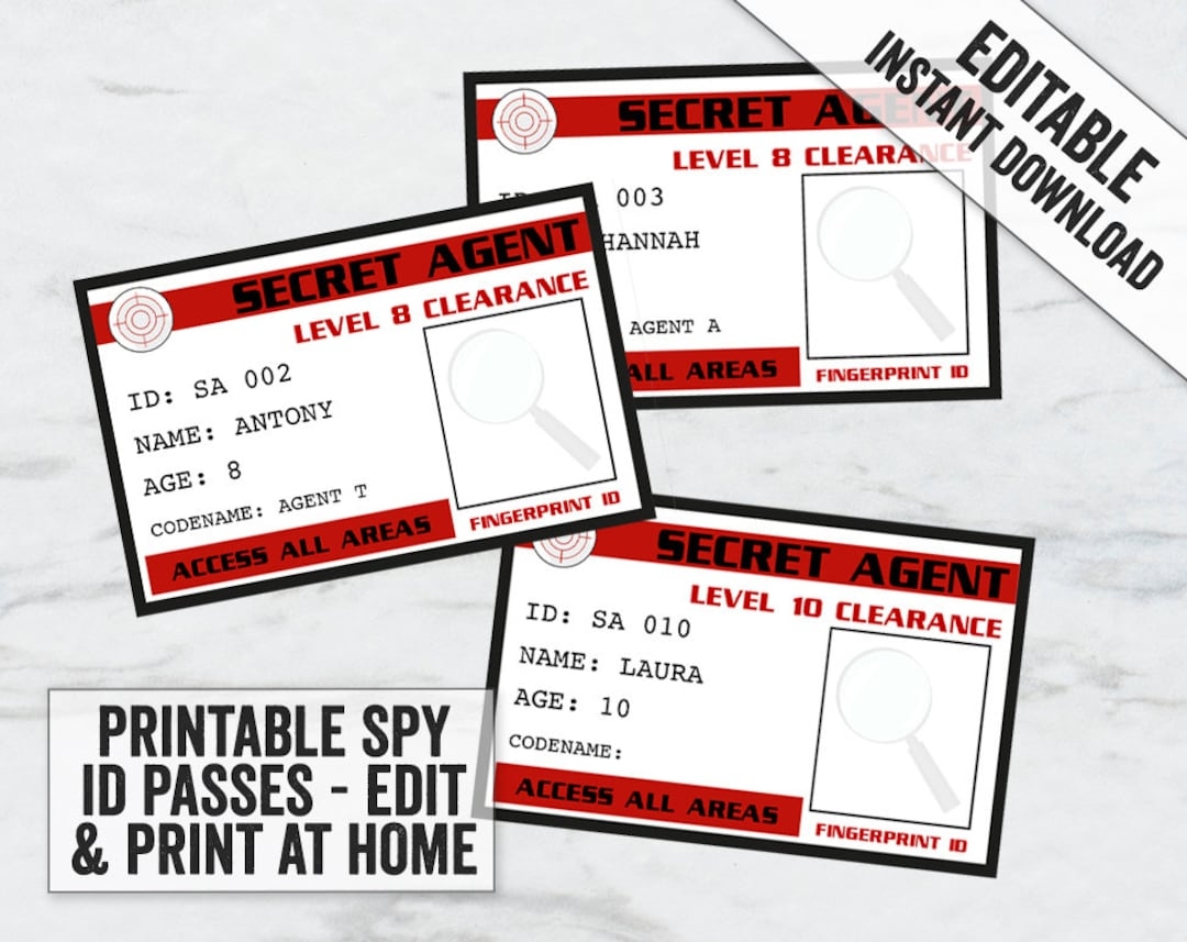 Secret Agent In Training Badge Printable Free