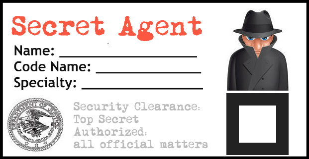 Secret Agent Badge Template