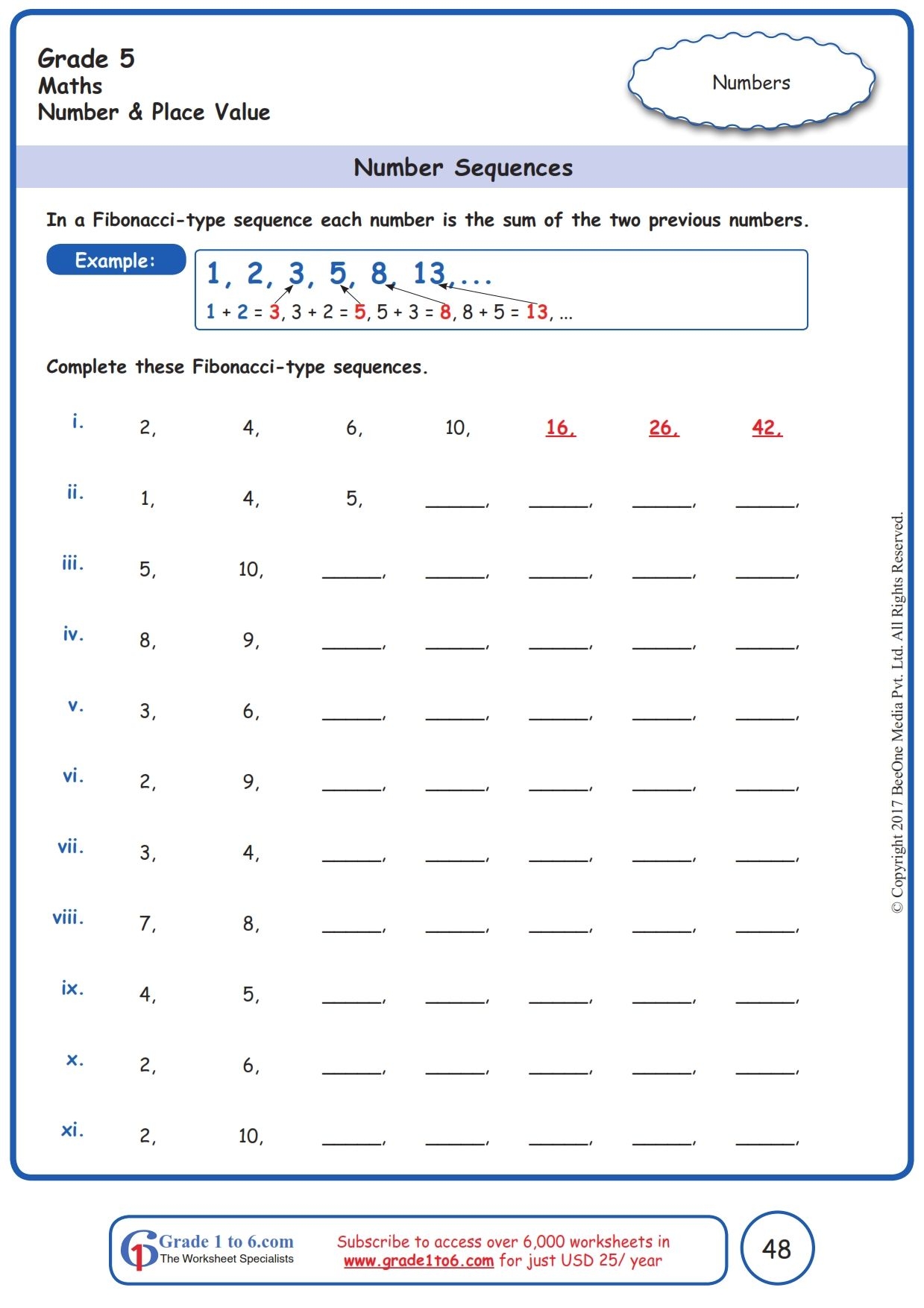 Free Printable Sequencing Worksheets Fifth Grade