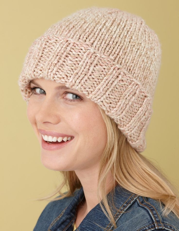 Simple Hat Pattern Knit Knitting Patterns Free Hats Beanie 