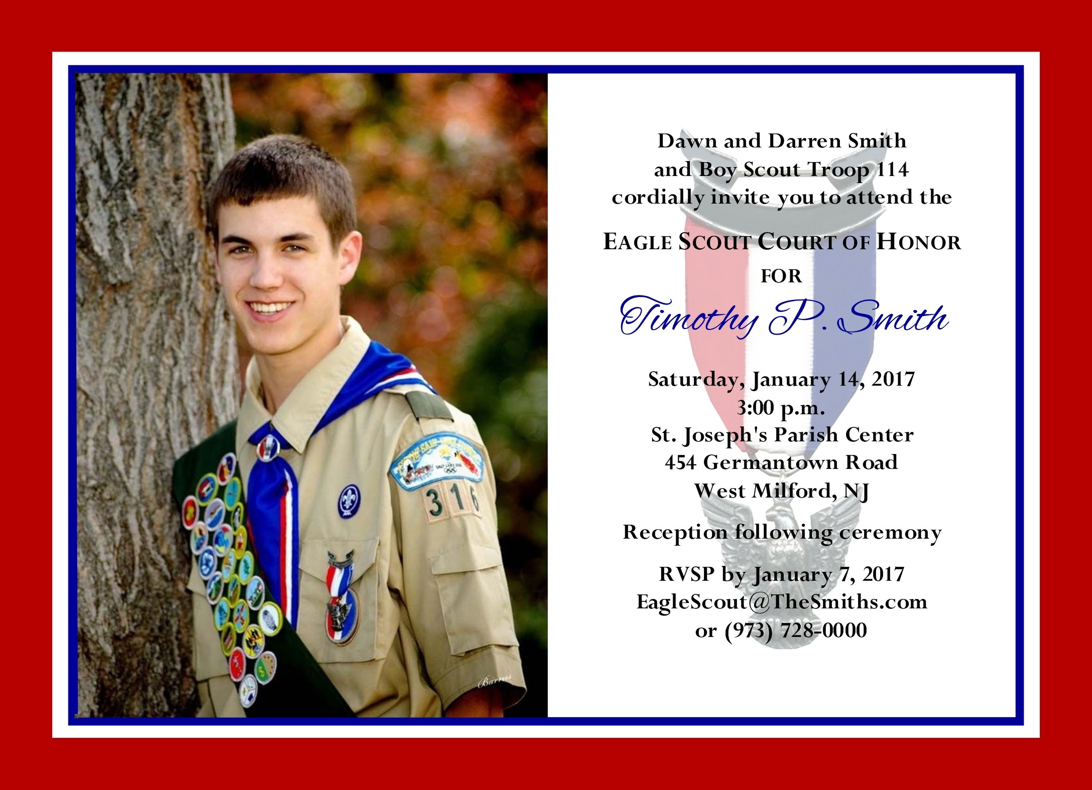 Eagle Scout Invitations Free Printable
