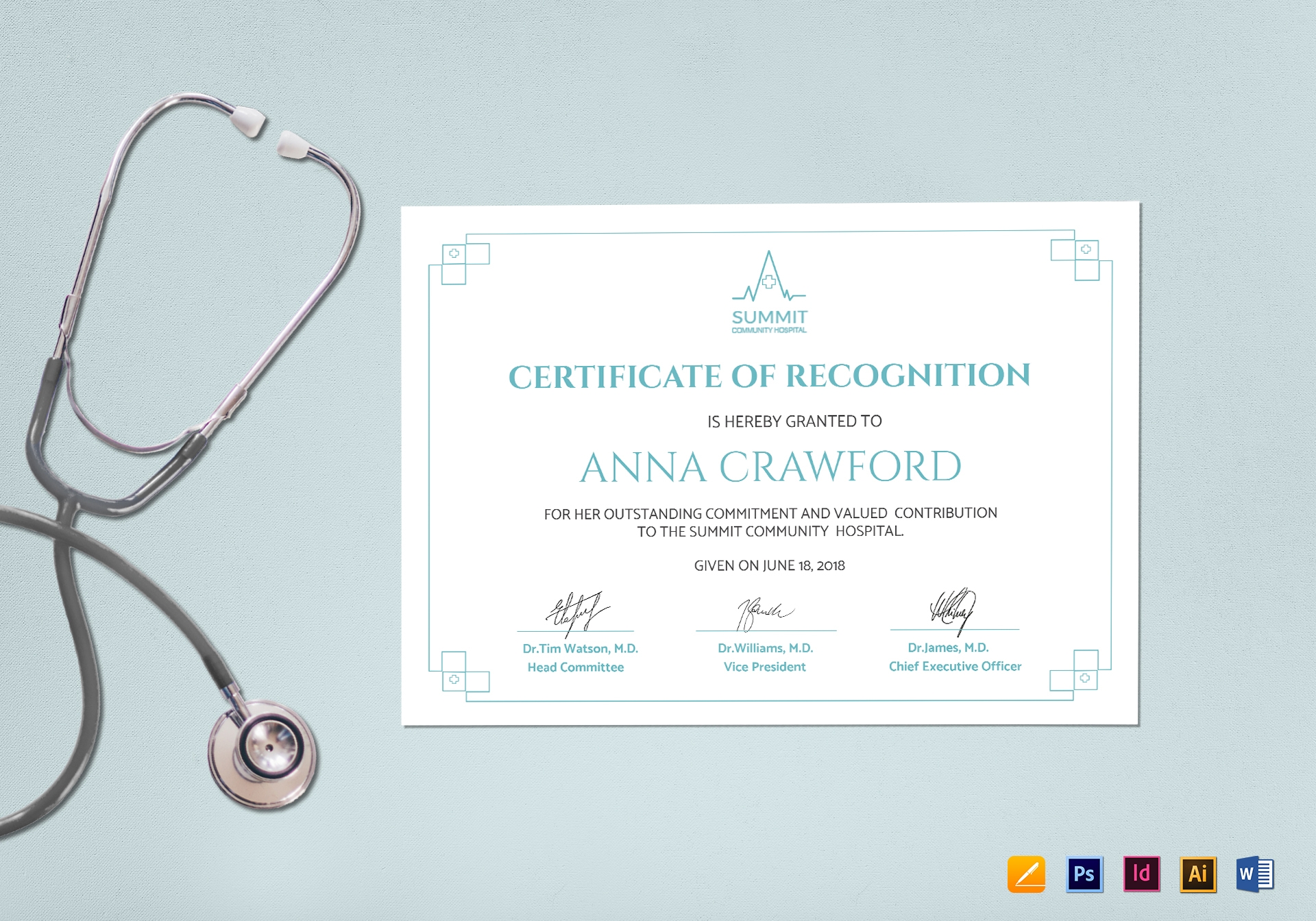 Printable Patient Certificates Awards