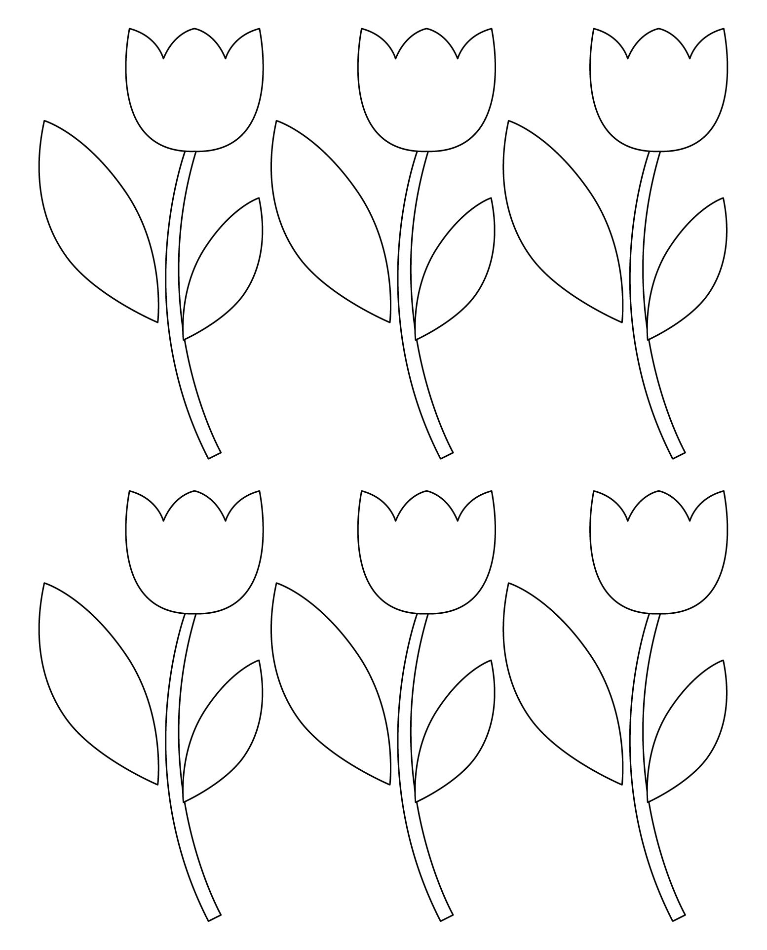 Simple Tulip Stencil