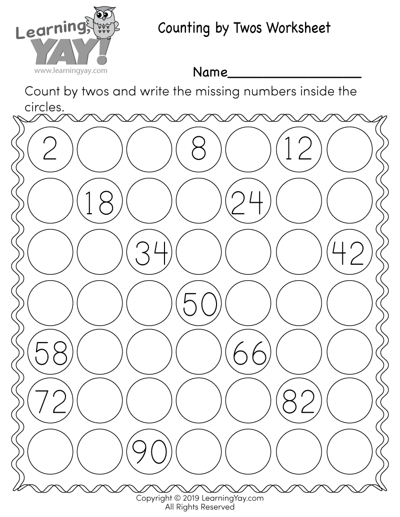 Skip Counting By 2 Worksheet