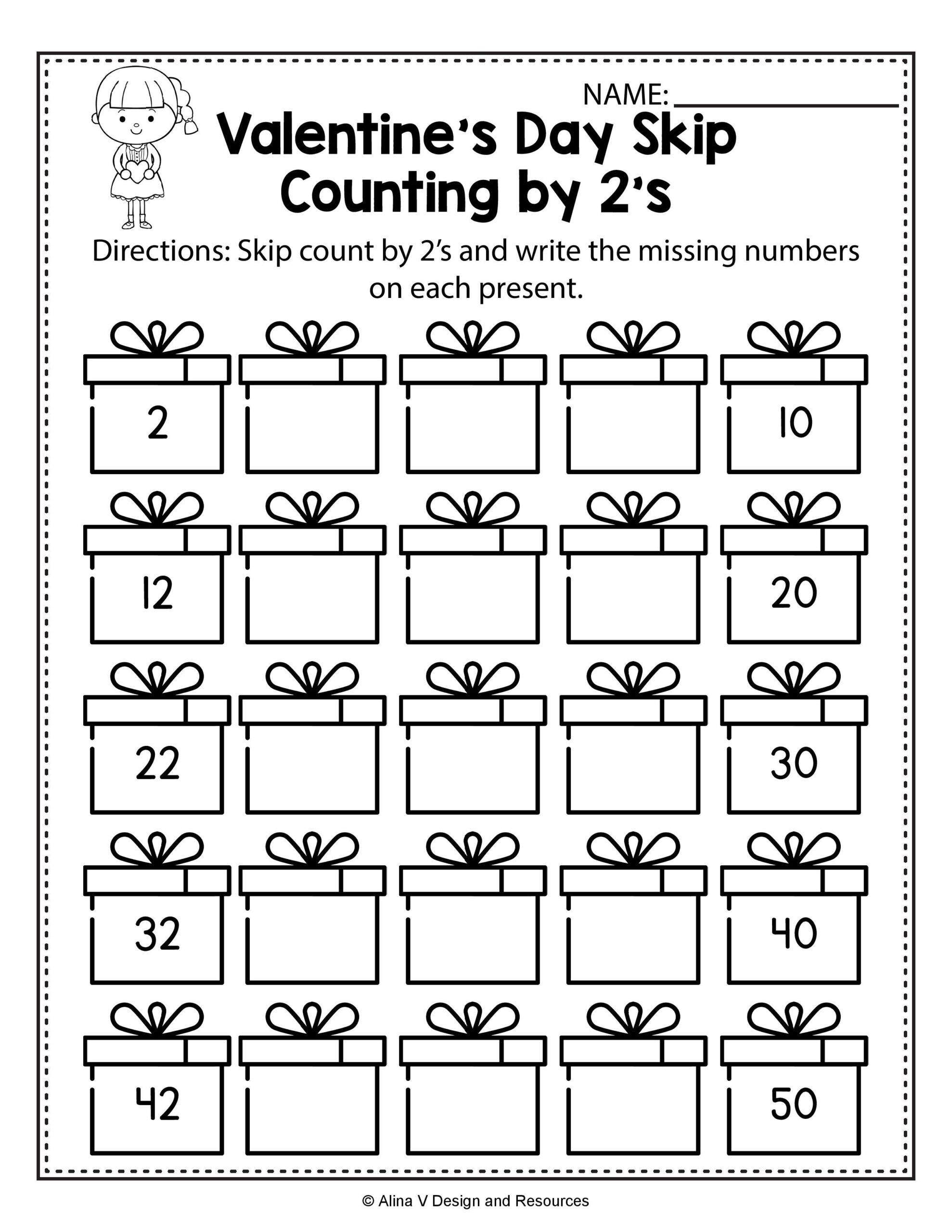 Skip Counting By 2 Worksheets