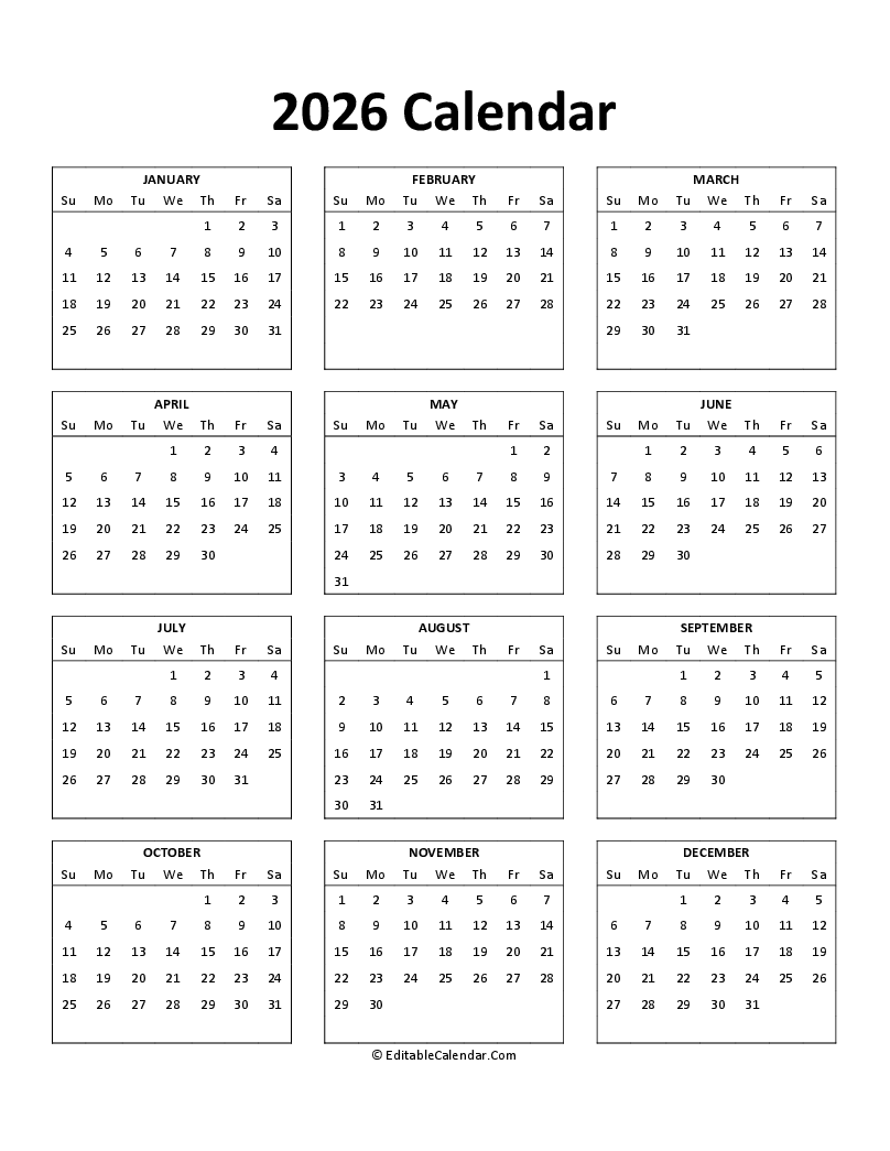 Small Printable Calendar 2025 2026 Alika Beatrix