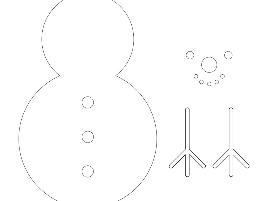 Snowman Cut Out Pattern 10 Free PDF Printables Printablee