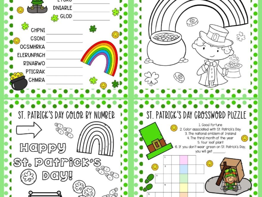 St Patrick 39 s Day Activity Sheets Crafts By Amanda Free Printables