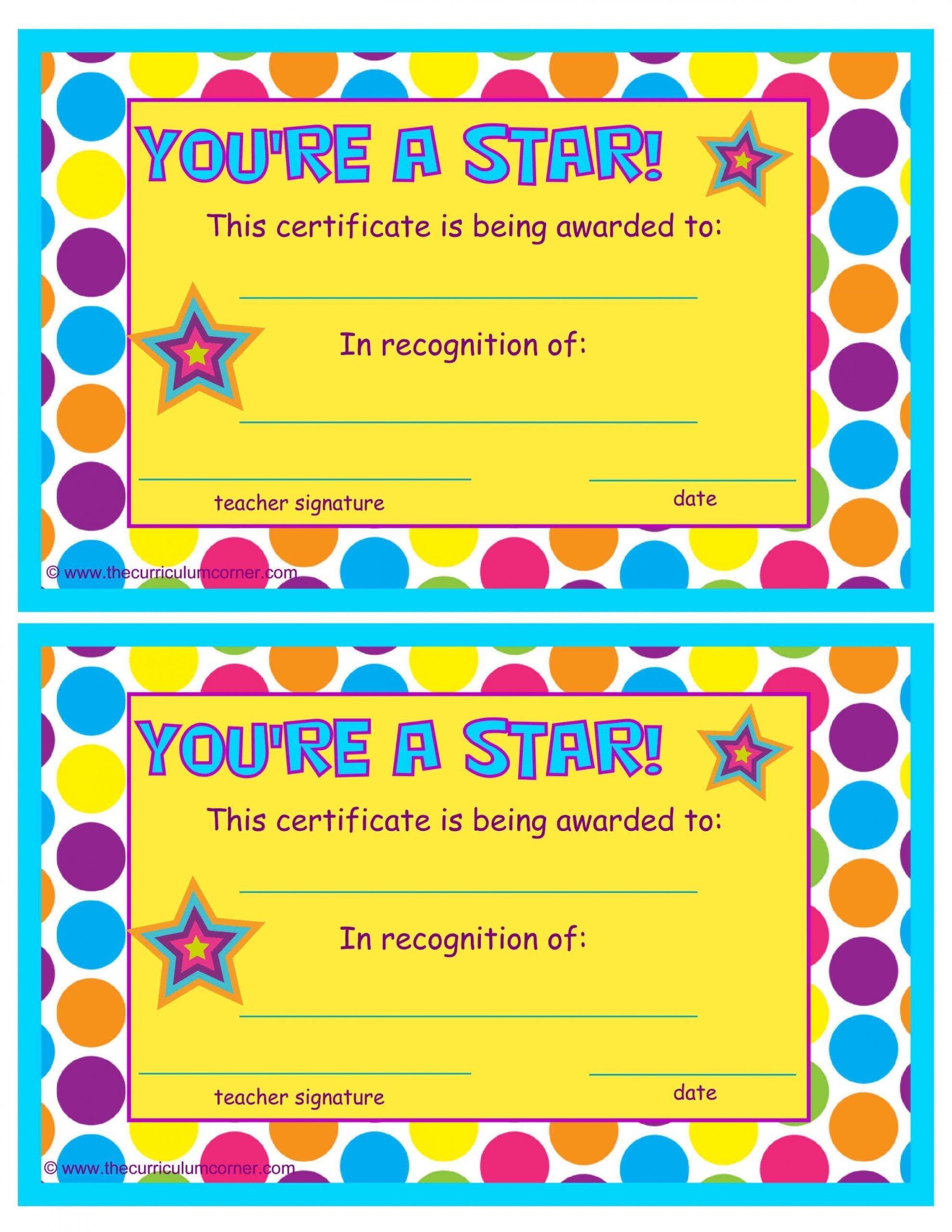 Student Certificates Printable Free