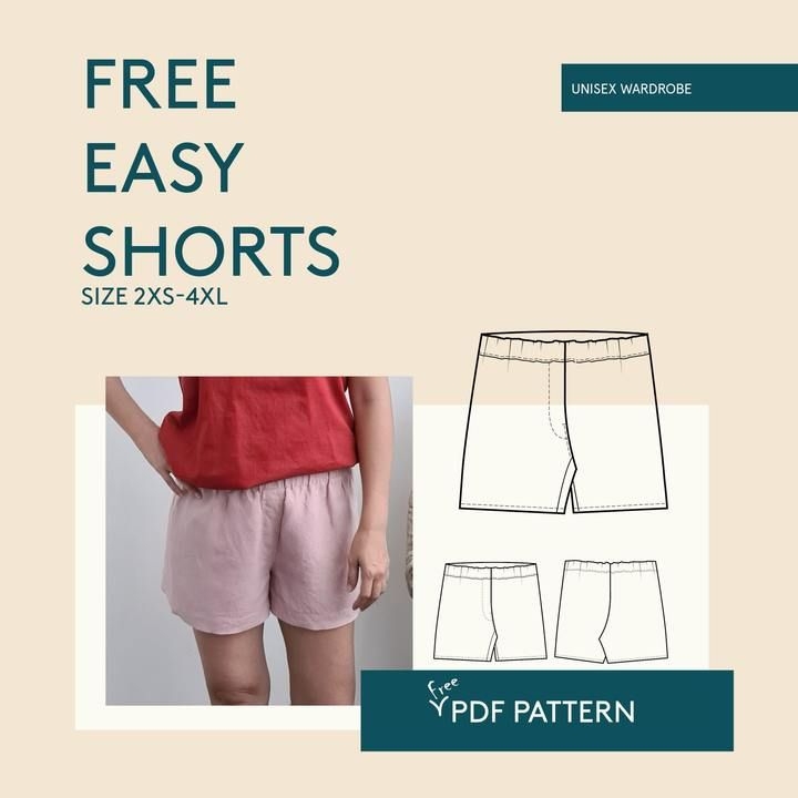 Template Printable Shorts Pattern Learn How To Sew With This Easy 